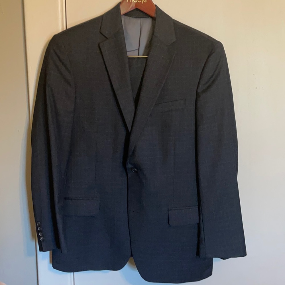 S. Cohen men’s navy checkered suit